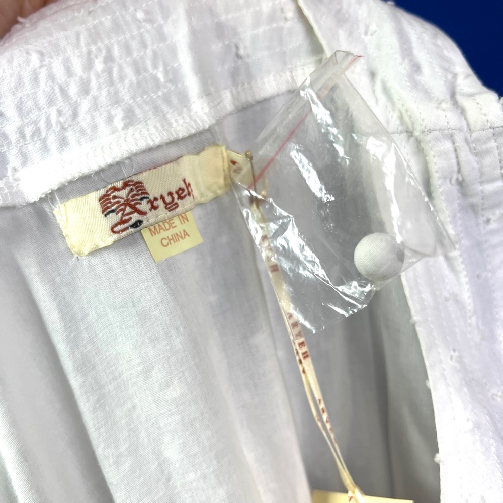NWT🤩 |•ARYEH•| Darling White Peasant Dress - Picture 9 of 15